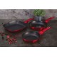 Zestaw patelni Berlinger Haus Metallic Line Burgundy BH-1289-N do smażenia 20/24/28 cm granitowych