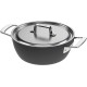 Patelnia tradycyjna Demeyere Black 5 24 cm głęboka z pokrywką 2H