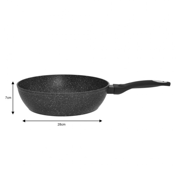 Patelnia głęboka Klausberg Marmo Gold KB-7294 28 cm, do smażenia i duszenia potraw