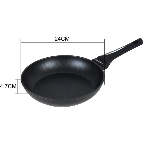 Patelnia Klausberg KB-7689 z powłoką marmurową non-stick 24 cm do smażenia bez przywierania