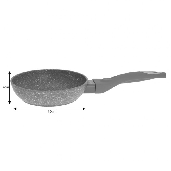 Patelnia granitowa Klausberg Marmo Grey KB-7305 do smażenia na małej kuchence 16 cm