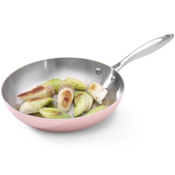 Patelnia tradycyjna Hendi Induction 240x50 mm miedziana do kuchenek indukcyjnych