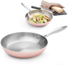 Patelnia tradycyjna Hendi Induction 240x50 mm miedziana do kuchenek indukcyjnych