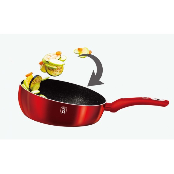 Patelnia głęboka Berlinger Haus Chef Flip 26cm Burgundy do smażenia i duszenia