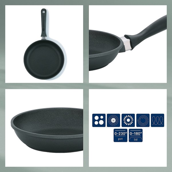 Пательня KELA Kerros 24 см, чорна — для смаження овочів і м’яса на плиті