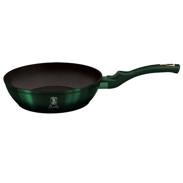 Patelnia granitowa Berlinger Haus Metallic Line Emerald BH-6049 24 cm z pokrywką do smażenia i duszenia