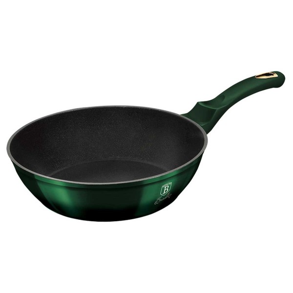 Patelnia granitowa Berlinger Haus Metallic Line Emerald BH-6049 24 cm z pokrywką do smażenia i duszenia