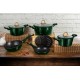 Patelnia granitowa Berlinger Haus Metallic Line Emerald BH-6049 24 cm z pokrywką do smażenia i duszenia