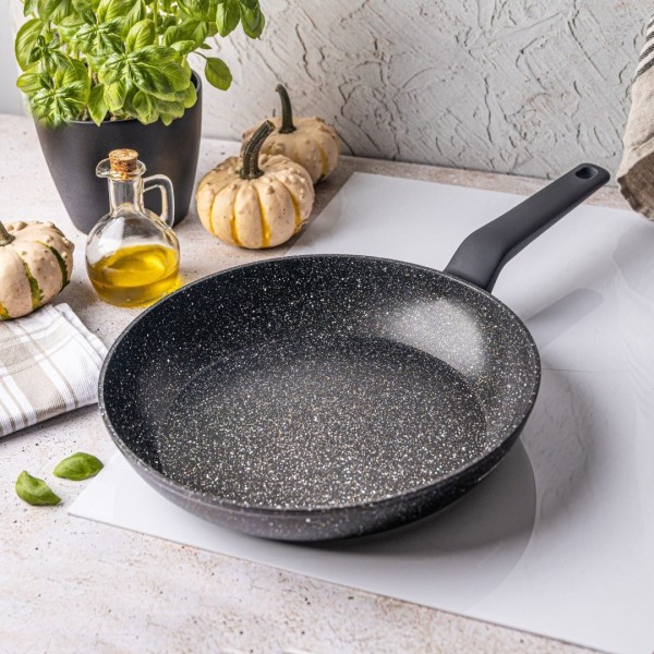 Patelnia Klausberg KB-7665 z powłoką marmurową 28 cm do smażenia potraw