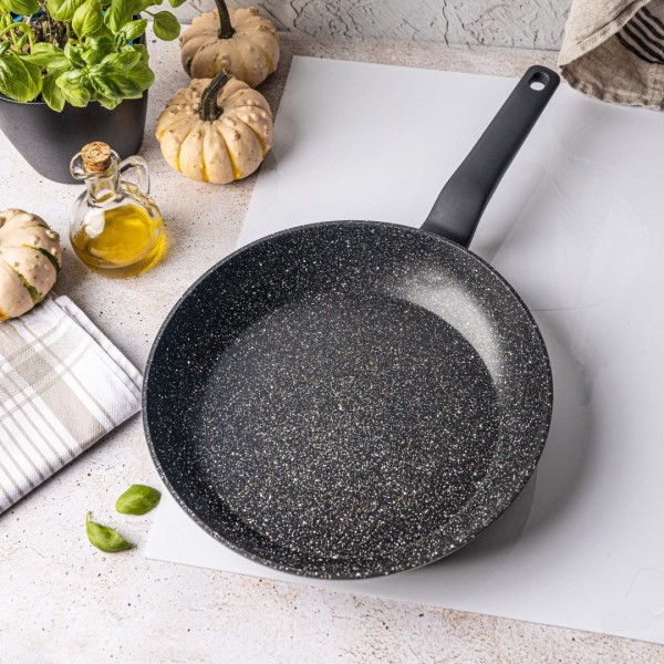 Patelnia Klausberg KB-7665 z powłoką marmurową 28 cm do smażenia potraw