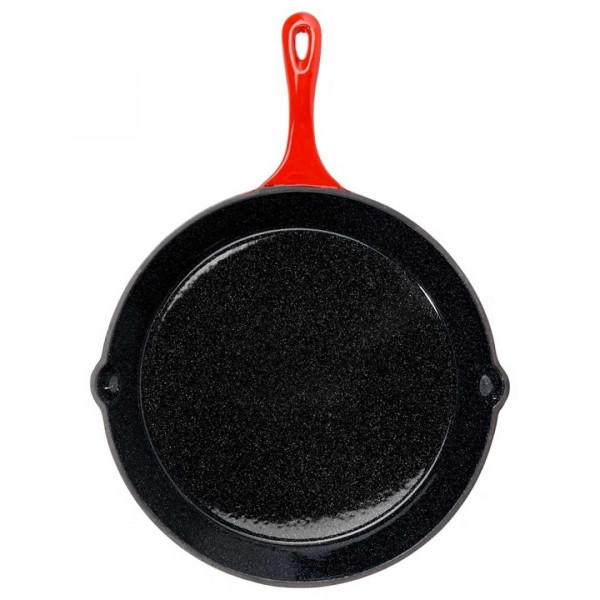PATELNIA ŻELIWNA EMALIOWANA 30cm Z SILIKONOWĄ NAKŁADKĄ 199156