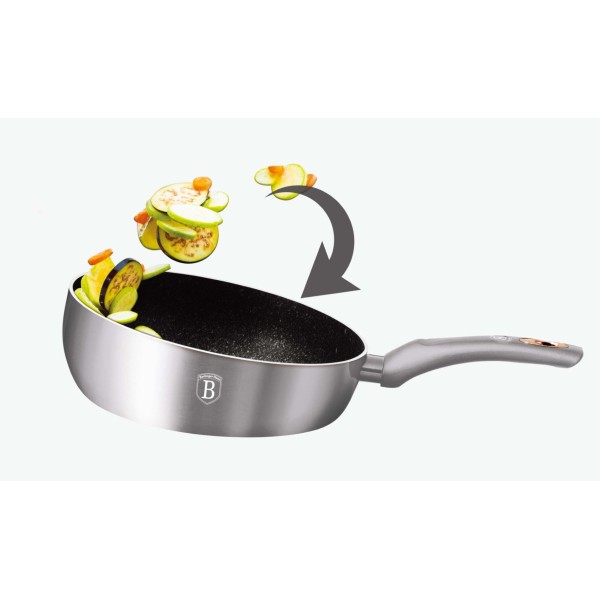 Patelnia głęboka Berlinger Haus Moonlight Edition BH-6006 Titanium 26 cm do smażenia i duszenia