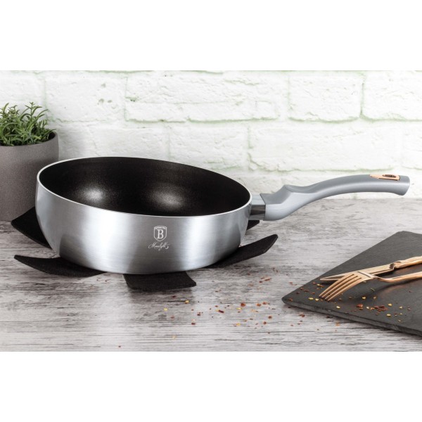 Patelnia głęboka Berlinger Haus Moonlight Edition BH-6006 Titanium 26 cm do smażenia i duszenia