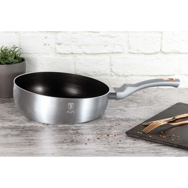 Patelnia głęboka Berlinger Haus Moonlight Edition BH-6006 Titanium 26 cm do smażenia i duszenia