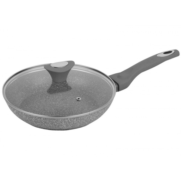Patelnia granitowa Klausberg Marmo Grey 24 cm do smażenia i duszenia potraw