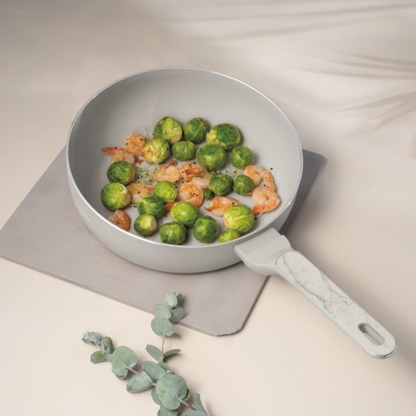 Patelnia tradycyjna BerlingerHaus Sahara Marble 26 cm głęboka BH-8389