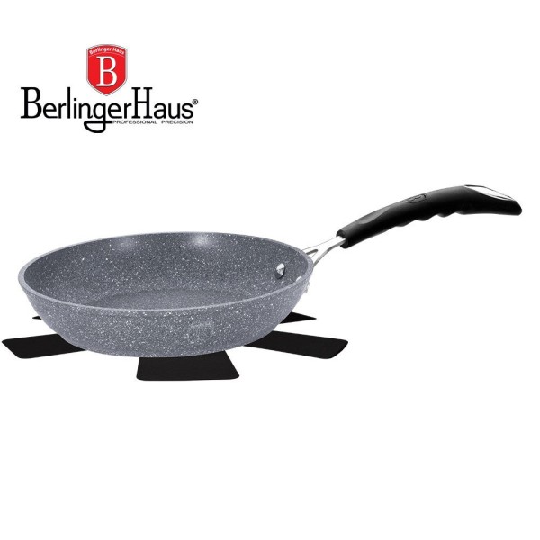 Patelnia Berlinger Haus Stone Touch 28 cm szara do smażenia codziennego