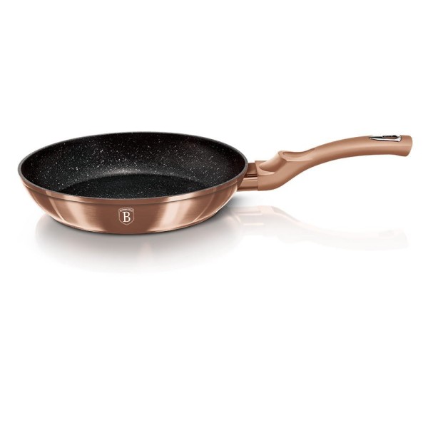 Patelnia granitowa Berlinger Haus Metallic Rose Gold Line 30 cm do smażenia i duszenia