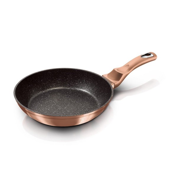 Patelnia granitowa Berlinger Haus Metallic Rose Gold Line 30 cm do smażenia i duszenia