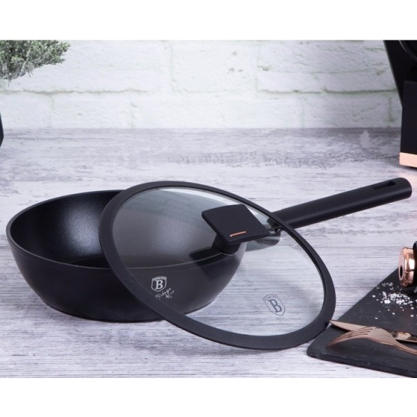 Пательня традиційна BerlingerHaus BH-7089 Monaco 24 см Tytanowa для смаження