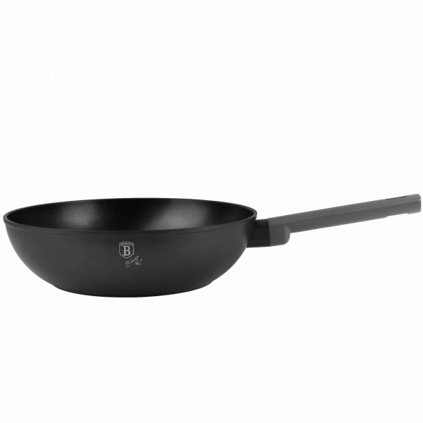Пательня глибока Berlinger Haus Antracit BH-8123 WOK 28см з титановим покриттям для приготування страв