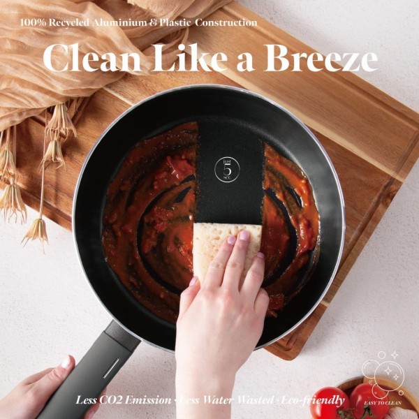 Patelnia głęboka Berlinger Haus Chef Flip 26cm antracyt z powłoką tytanową do smażenia i duszenia