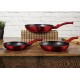 Zestaw patelni Berlinger Haus BH-1288-NF Metallic Burgundy Line 20/24/28 cm do smażenia różnorodnych potraw