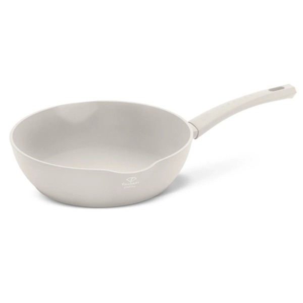 Patelnia tradycyjna FashionTV FTV-0060 28 cm głęboka Matte Cream Gold Collection