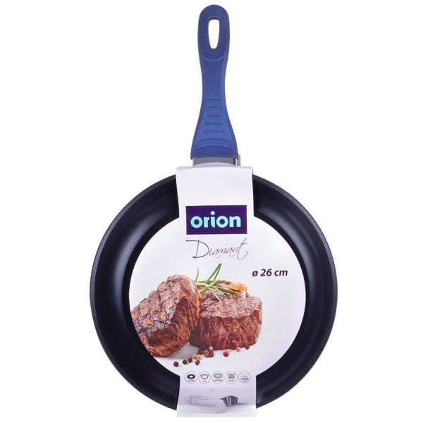 Patelnia tradycyjna Orion DIAMANT 26 cm — diamentowa nieprzywierająca, indukcja