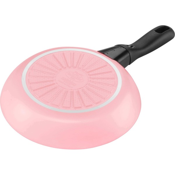 Patelnia tradycyjna Ballarini Caprera 24 cm różowa do smażenia