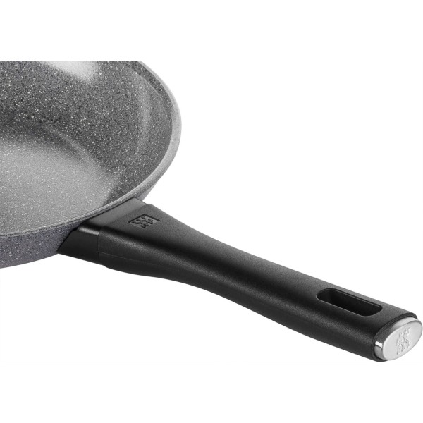 Patelnia tradycyjna Zwilling Terreno Plus 28 cm ceramiczna szara do smażenia
