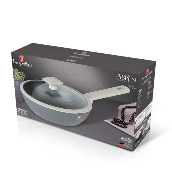 Patelnia głęboka Berlinger Haus Aspen BH-7069 24 cm z powłoką tytanową do smażenia i duszenia
