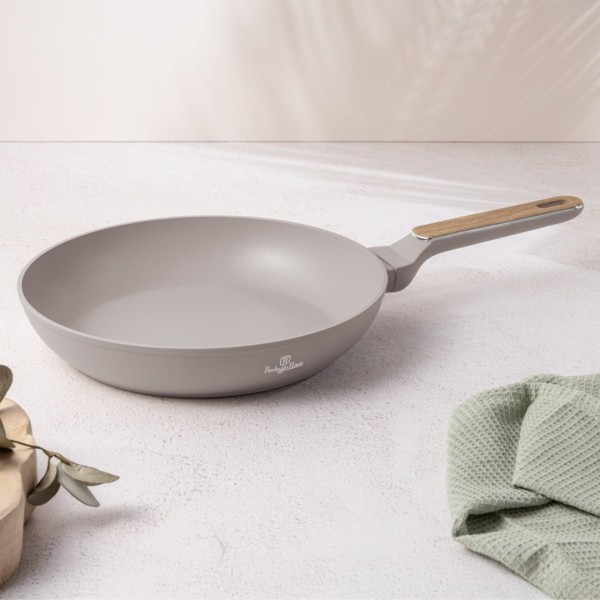 Patelnia tradycyjna BerlingerHaus BH-8328 Taupe Nordic 28 cm do smażenia