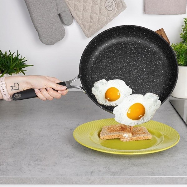 Patelnia tradycyjna, STONER Orion 112929 — granitowa 28 cm, nieprzywierająca, do indukcji