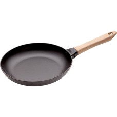 Patelnia tradycyjna Staub żeliwna 26 cm z drewnianym uchwytem do gotowania