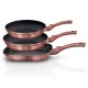 Zestaw patelni Berlinger Haus Metallic Line i-Rose 20/24/28 cm do smażenia każdego dania