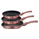 Zestaw patelni Berlinger Haus Metallic Line i-Rose 20/24/28 cm do smażenia każdego dania