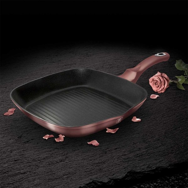 Zestaw patelni Berlinger Haus Metallic Line i-Rose 20/24/28 cm do smażenia każdego dania