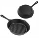 Patelnia grillowa Brunbeste BB-2653 żeliwna 26 cm idealna do grillowania mięsa i warzyw