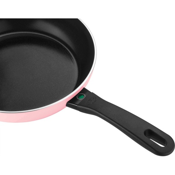 Patelnia tradycyjna Ballarini Caprera 28 cm saute różowa do smażenia