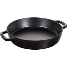 Patelnia tradycyjna Staub żeliwna 26 cm z dwoma uchwytami czarna