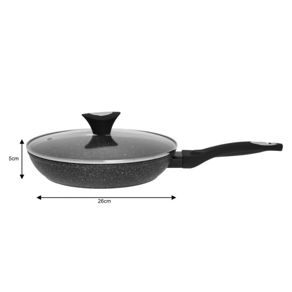 Patelnia granitowa Klausberg Marmo Gold KB-7040 do smażenia zdrowych potraw 26 cm