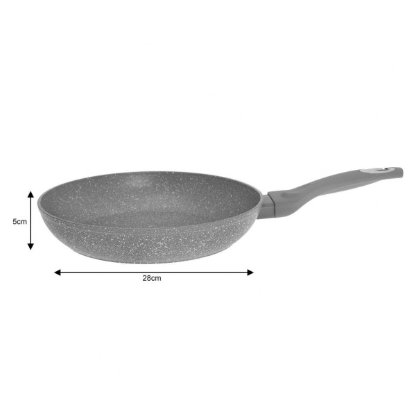 Patelnia granitowa Klausberg Marmo Grey KB-7311 28cm do smażenia potraw