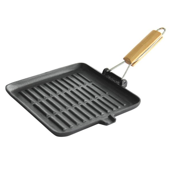 Patelnia grill żeliwna Kinghoff KH-1107 24 cm do grillowania na kuchence i grillu