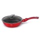 Patelnia granitowa Berlinger Haus Metallic Line Red 24 cm do smażenia i gotowania codziennego