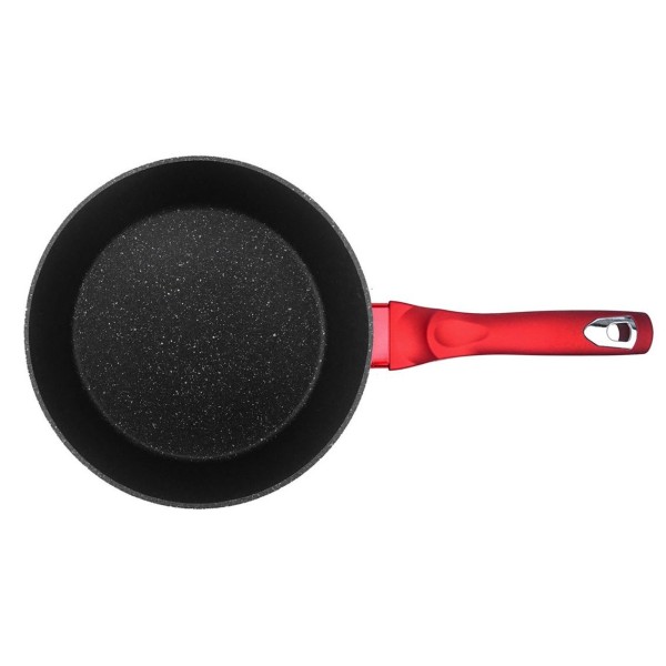 Patelnia granitowa Berlinger Haus Metallic Line Red 24 cm do smażenia i gotowania codziennego