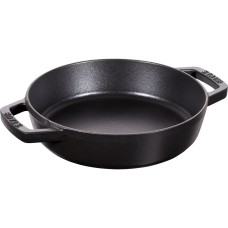 Patelnia tradycyjna Staub żeliwna 20 cm z dwoma uchwytami czarna
