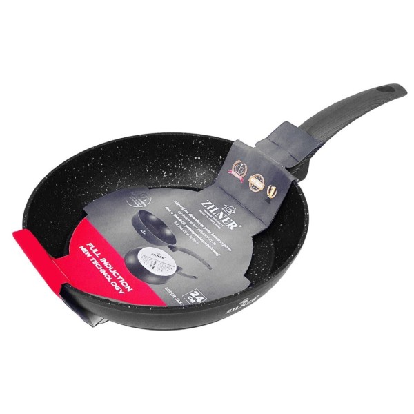 Patelnia Zilner ZL-564 26cm z powłoką marmurową i dnem full induction do smażenia bez przywierania