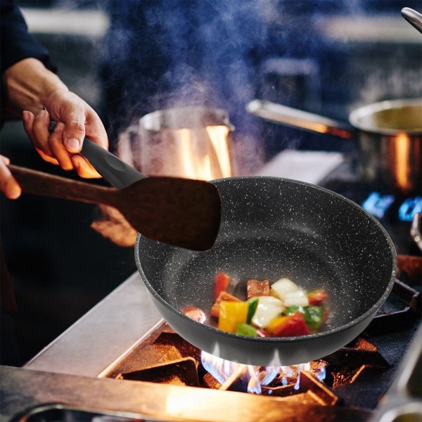 Patelnia tradycyjna, Orion GRANDE 113207 — głęboka 28 cm, granitowa nieprzywierająca, indukcja