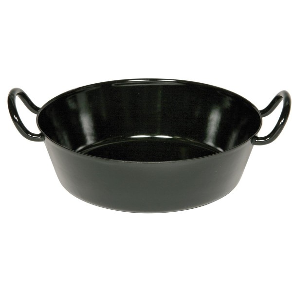 Patelnia tradycyjna RIESS 20 cm z dwoma uchwytami — głęboka, do smażenia